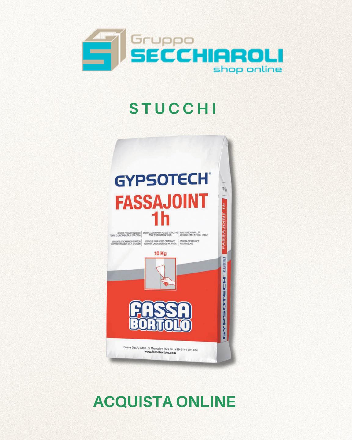 Con FASSAJOINT 1H ogni dettaglio fa la differenza.
Uno stucco premiscelato di alta qualità, a base di gesso, farina di roccia e additivi specifici, studiato per offrire massima lavorabilità e adesione ottimale.
✅ Ideale per il trattamento dei giunti tra lastre in cartongesso con bande di rinforzo
✅ Perfetto per la rasatura completa delle lastre
✅ Ottimo anche per piccole riparazioni su gesso e cartongesso
Il risultato? Superfici lisce, resistenti e pronte a durare nel tempo.
🛒 Disponibile nel nostro shop online:
https://eshop.grupposecchiaroli.it/prodotto/stucco-cartongesso-fassa-joint-1h/?
𝗚𝗿𝘂𝗽𝗽𝗼 𝗦𝗲𝗰𝗰𝗵𝗶𝗮𝗿𝗼𝗹𝗶.
𝑫𝒂𝒍 1949 𝒂𝒍 𝒕𝒖𝒐 𝒔𝒆𝒓𝒗𝒊𝒛𝒊𝒐 𝒏𝒆𝒍𝒍'𝒆𝒅𝒊𝒍𝒊𝒛𝒊𝒂.
📧 info@grupposecchiaroli.it
.
#caseinlegno #legno #paglia #edilizia #bioedilizia #sostenibilità #efficienzaenergetica #madeinitaly