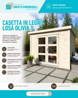 Tra le novità del nostro shop online arriva Losa Olivia 1, la casetta da giardino in abete non trattato pensata per chi vuole un esterno sempre in ordine senza rinunciare al calore del vero legno.

✅ Sistema a perline ad incastro per la massima stabilità
✅ Doppia porta con vetro per una luce naturale perfetta
✅ Ideale per bici, attrezzi e accessori

Per scoprire i dettagli: 
https://eshop.grupposecchiaroli.it/prodotto/casetta-in-legno-cm-280-x-184-sp-mm-19-losa-olivia-1/

𝗚𝗿𝘂𝗽𝗽𝗼 𝗦𝗲𝗰𝗰𝗵𝗶𝗮𝗿𝗼𝗹𝗶.
𝑫𝒂𝒍 1949 𝒂𝒍 𝒕𝒖𝒐 𝒔𝒆𝒓𝒗𝒊𝒛𝒊𝒐 𝒏𝒆𝒍𝒍'𝒆𝒅𝒊𝒍𝒊𝒛𝒊𝒂.
📧 info@grupposecchiaroli.it
.
#caseinlegno #legno #paglia #edilizia #bioedilizia #sostenibilità #efficienzaenergetica #madeinitaly