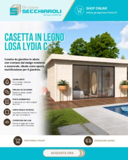 La Casetta in legno Losa Lydia C trasforma il tuo giardino in uno spazio unico.

Dal design moderno ed essenziale, unisce la naturalezza dell'abete non trattato alla praticità di una grande porta scorrevole in alluminio, che riempie l'interno di luce naturale.

📐 Ben 14,40 m² di spazio interno da personalizzare
🪵 Struttura solida in perline ad incastro
☀️ Super luminosa e versatile
👉 Dai forma ai tuoi progetti! Clicca sul link in bio per scoprirla sul nostro shop online.

https://eshop.grupposecchiaroli.it/prodotto/casetta-in-legno-cm-450-x-330-sp-mm-28-losa-lydia-c/

𝗚𝗿𝘂𝗽𝗽𝗼 𝗦𝗲𝗰𝗰𝗵𝗶𝗮𝗿𝗼𝗹𝗶.
𝑫𝒂𝒍 1949 𝒂𝒍 𝒕𝒖𝒐 𝒔𝒆𝒓𝒗𝒊𝒛𝒊𝒐 𝒏𝒆𝒍𝒍'𝒆𝒅𝒊𝒍𝒊𝒛𝒊𝒂.
📧 info@grupposecchiaroli.it
.
#caseinlegno #legno #paglia #edilizia #bioedilizia #sostenibilità #efficienzaenergetica #madeinitaly