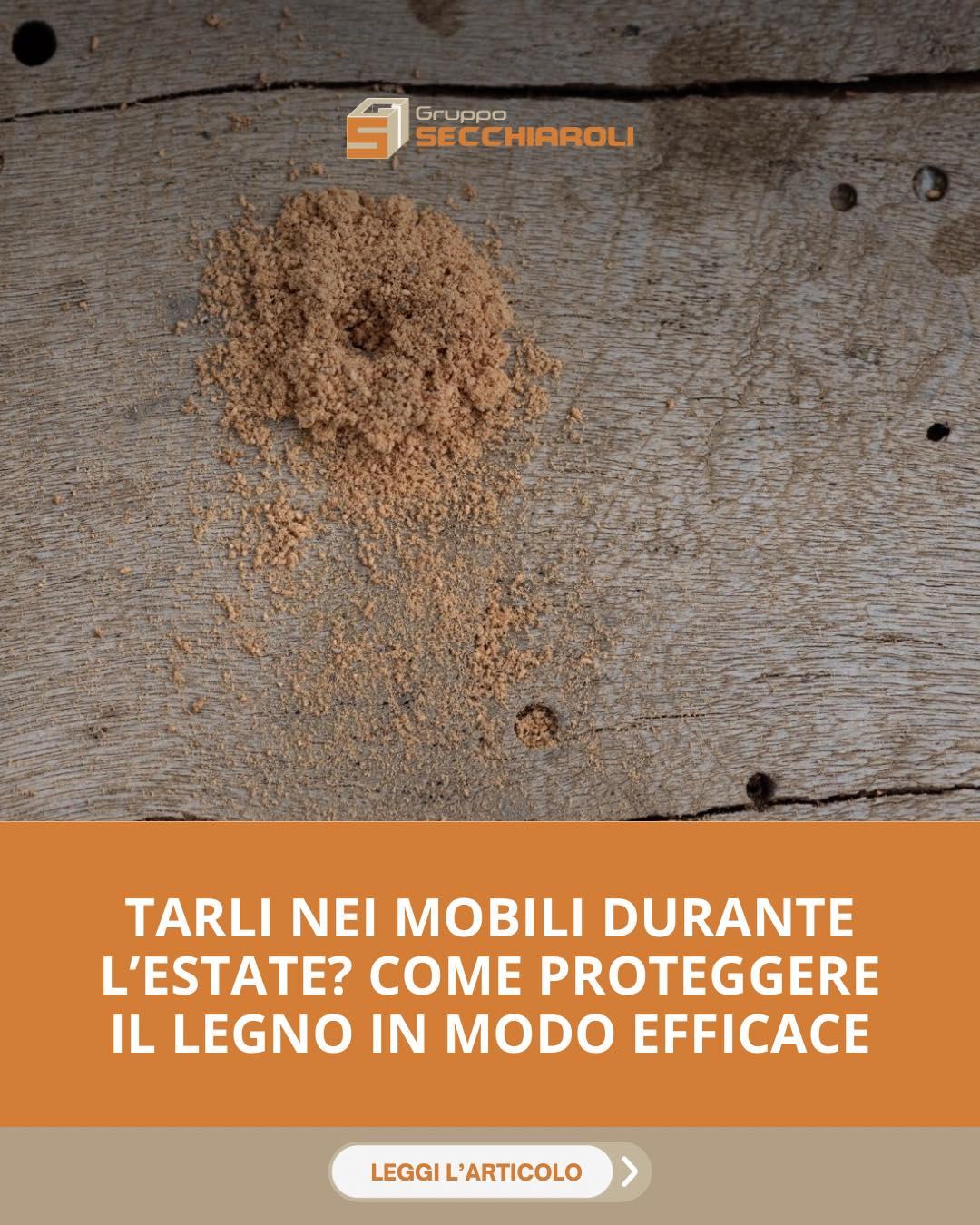 Con l’estate arrivano anche padroni di casa decisamente indesiderati.

Sì, parliamo dei tarli del legno.
Con l’aumento delle temperature e dell’umidità, questi insetti trovano le condizioni perfette per entrare in azione, mettendo a rischio arredi, travi, infissi e dettagli di valore della tua casa.

Il segreto per evitare danni irreparabili alle strutture? Agire subito.

Sul nostro blog abbiamo spiegato quali sono i primi segnali d'allarme a cui prestare attenzione e come intervenire tempestivamente per proteggere il tuo legno.
👉 https://eshop.grupposecchiaroli.it/blog/tarli-nei-mobili-durante-lestate-come-proteggere-il-legno-in-modo-efficace/

𝗚𝗿𝘂𝗽𝗽𝗼 𝗦𝗲𝗰𝗰𝗵𝗶𝗮𝗿𝗼𝗹𝗶.
𝑫𝒂𝒍 1949 𝒂𝒍 𝒕𝒖𝒐 𝒔𝒆𝒓𝒗𝒊𝒛𝒊𝒐 𝒏𝒆𝒍𝒍'𝒆𝒅𝒊𝒍𝒊𝒛𝒊𝒂.
📧 info@grupposecchiaroli.it
.
#caseinlegno #legno #paglia #edilizia #bioedilizia #sostenibilità #efficienzaenergetica #madeinitaly