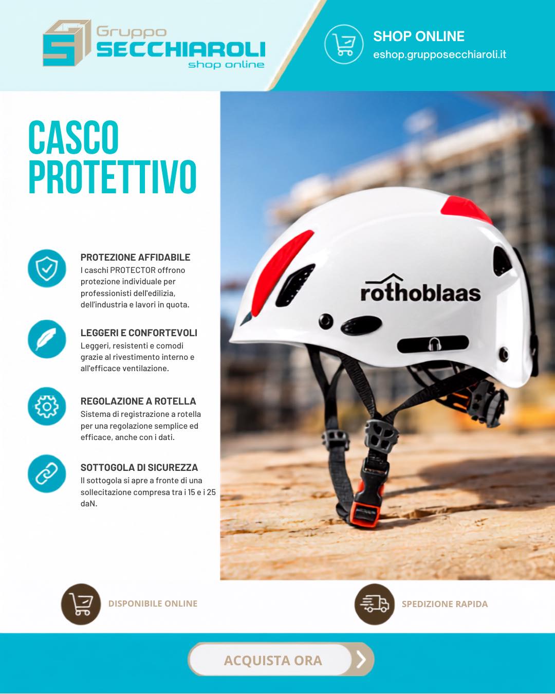 🪖 Protezione, comfort e praticità in ogni intervento.

Il casco protettivo PROTECTOR è progettato per garantire la massima sicurezza a chi lavora in edilizia, industria e nei lavori in quota.

Leggero, resistente e confortevole, offre una vestibilità ottimale grazie al sistema di regolazione a rotella, all'imbottitura interna lavabile e all'efficace ventilazione.

Compatibile con visiera e cuffie, è la soluzione ideale per affrontare ogni giornata di lavoro in totale sicurezza.

🛒 Scoprilo sul nostro shop online: https://eshop.grupposecchiaroli.it/protezione-individuale/protezione-testa/rothoblaas-casco-elemtto-protector-evo-bianco/

𝗚𝗿𝘂𝗽𝗽𝗼 𝗦𝗲𝗰𝗰𝗵𝗶𝗮𝗿𝗼𝗹𝗶.
𝑫𝒂𝒍 1949 𝒂𝒍 𝒕𝒖𝒐 𝒔𝒆𝒓𝒗𝒊𝒛𝒊𝒐 𝒏𝒆𝒍𝒍'𝒆𝒅𝒊𝒍𝒊𝒛𝒊𝒂.
📧 info@grupposecchiaroli.it
.
#caseinlegno #legno #paglia #edilizia #bioedilizia #sostenibilità #efficienzaenergetica #madeinitaly