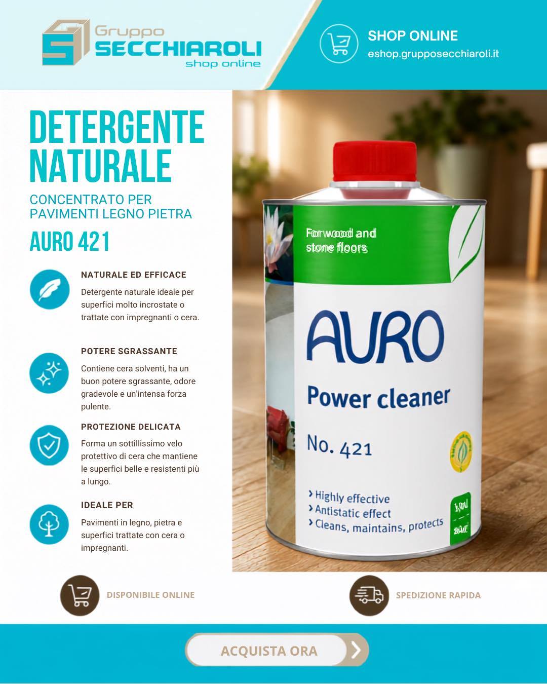✨ Il segreto per pavimenti in legno e pietra che splendono (davvero)!
I tuoi pavimenti in legno o pietra naturale sembrano spenti o si sporcano subito? Spesso i soliti detergenti aggressivi rischiano solo di rovinarli.
AURO 421 è la soluzione 100% naturale pensata per pulire a fondo e proteggere le superfici più delicate o trattate a cera e olio.
🌿 Perché lo amerai:
✨Azione sgrassante profonda: Rimuove anche lo sporco più ostinato ed incrostato senza fatica.
✨Protezione invisibile: Ad ogni lavaggio rilascia un leggero velo ceroso che respinge polvere e sporco.
✨Effetto antistatico: Addio ai batuffoli di polvere che si ricreano dopo due minuti!
✨Profumo gradevole: Niente odori chimici pungenti, solo la freschezza degli ingredienti naturali.
👉 https://eshop.grupposecchiaroli.it/vernici-e-detergenti/detergenti/detergente-naturale-per-pavimenti-legno-pietra-auro-421-alla-cera-balsamica-lt.1/
𝗚𝗿𝘂𝗽𝗽𝗼 𝗦𝗲𝗰𝗰𝗵𝗶𝗮𝗿𝗼𝗹𝗶.
𝑫𝒂𝒍 1949 𝒂𝒍 𝒕𝒖𝒐 𝒔𝒆𝒓𝒗𝒊𝒛𝒊𝒐 𝒏𝒆𝒍𝒍'𝒆𝒅𝒊𝒍𝒊𝒛𝒊𝒂.
📧 info@grupposecchiaroli.it
#caseinlegno #edilizia #bioedilizia #sostenibilità
