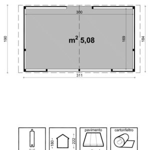 Casetta chiosco in legno Losa Rio - immagine 2