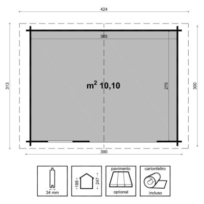 Casetta in legno Losa Genny - immagine 3