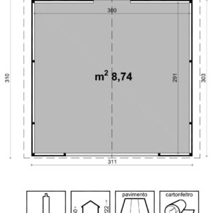 Casetta chiosco in legno Losa Miami - immagine 2