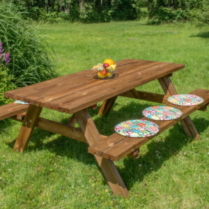 Set da picnic in legno con tavolo e panche Losa Oasi - immagine 1