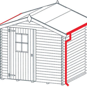 Grondaie in lamiera zincata prevernicita Losa per casette con falde oltre a 259cm - KIT G - immagine 3