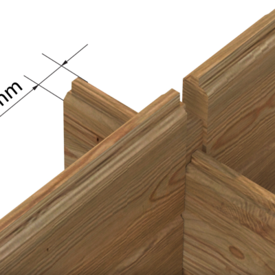 Casetta legno cm. 250 x 250 spessore mm. 28 Losa Arisa - immagine 4