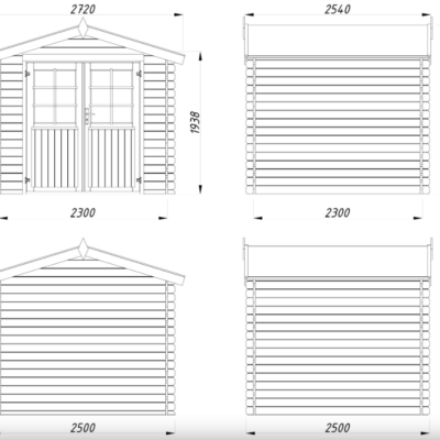Casetta legno cm. 250 x 250 spessore mm. 28 Losa Arisa - immagine 5