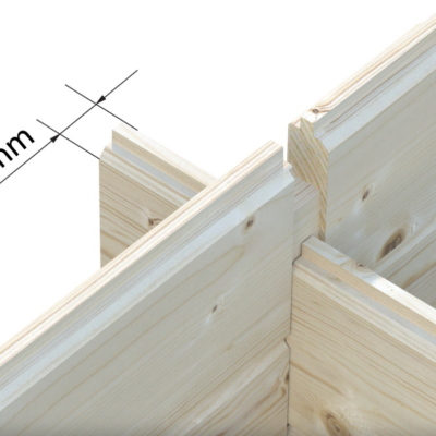 Casetta in legno cm. 380 x 320 sp. mm. 28 Losa Klara - immagine 4