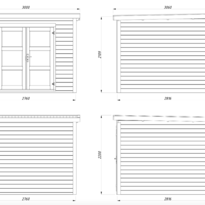Casetta legno cm. 276 x 282 sp. mm. 28 Losa Lya A - immagine 3